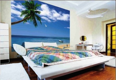 фотообои в спальню над кроватью фото моря