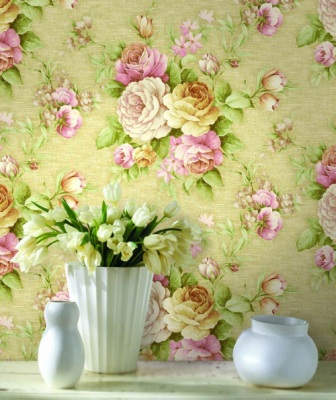 поклейка метровых обоев